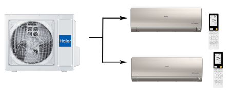 Haier Leader Super Match 2U50S2SM1FA-3/AS35S2SF2FA-G*2шт
