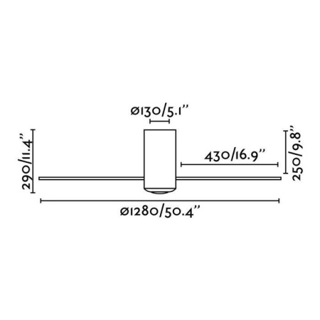 Faro Mini Tube Fan Glass
