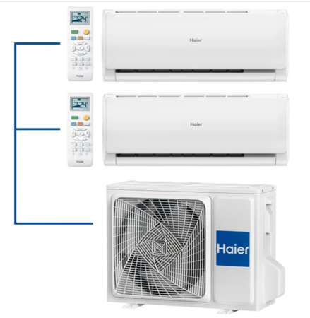 Haier LEADER Super Match 2U50S2SM1FA-3/AS09TS6HRA-M*2шт