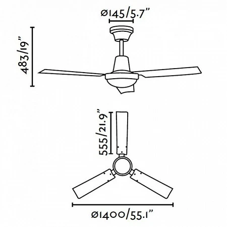 Faro Indus 140 Cromo (33002)