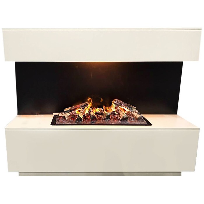 Real Flame Modern CST 1000 WT с очагом 3D Cassette 1000 - электрокамин в Москве,
